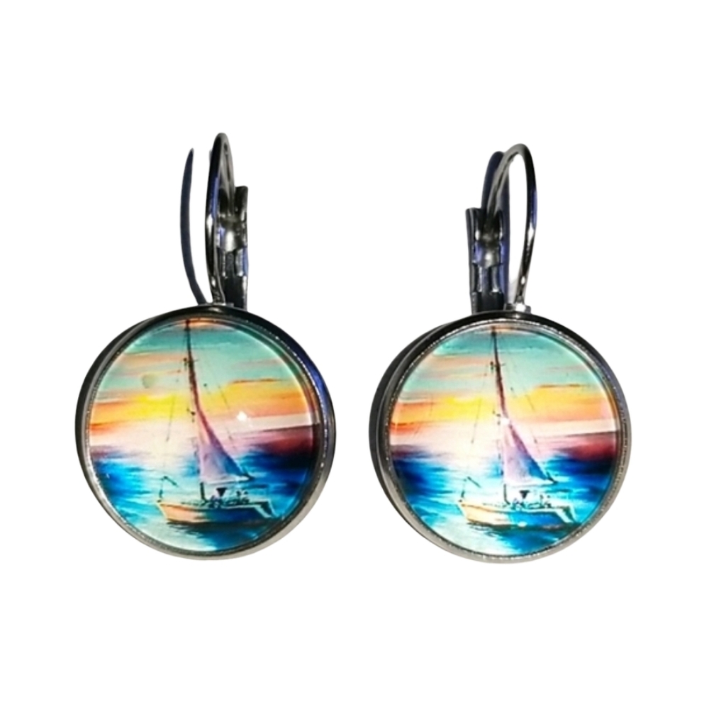 Handcrafted Sailboat Earrings